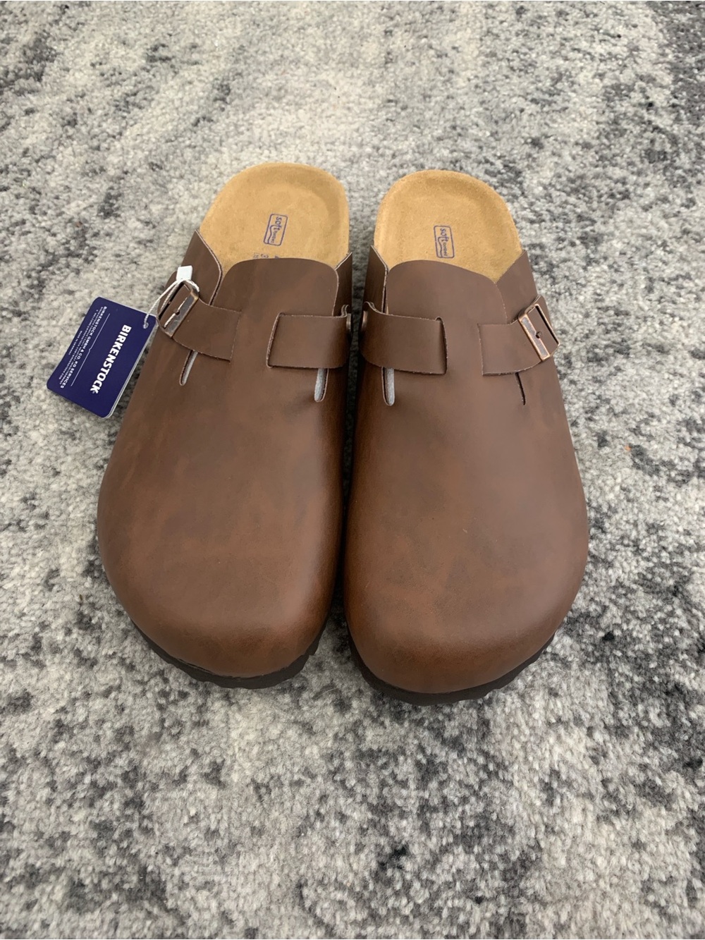 Birkenstock Boston Clog Brown Suede Leather 46 Mens size 12